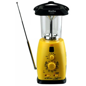 Kaito KA249W Solar Crank LED Camping Lantern with AM FM NOAA Weather Radio Yellow