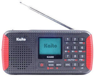 Kaito KA680 Pocket Digital AM/FM NOAA Weather Emergency Radio with Location-Specific Public Emergency Alert, Bluetooth, MP3 Player & Recorder