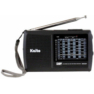 Kaito KA321 Pocket-Size 10-Band AM/FM Shortwave Radio with DSP (Digital Signal Processing), Black