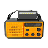 Kaito V3 AM/FM Weather Radio Solar Hand Crank Radio with 4000mAh-Power Bank Yellow