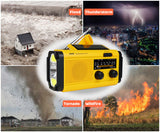 Kaito KA278 Emergency Weather Radio NOAA AM FM 4000mAh Power Bank Solar Crank