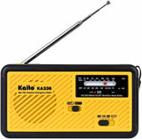 Kaito KA336 Emergency AM FM NOAA Weather Alert Radio with Solar and Crank