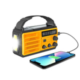 Kaito V3 AM/FM Weather Radio Solar Hand Crank Radio with 4000mAh-Power Bank Yellow