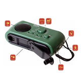 Kaito KA332W Portable Hand Crank Solar AM/FM NOAA Weather Radio Green