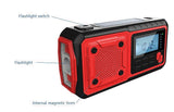 Kaito KA368 Digital Solar Crank AM FM NOAA Weather Radio with Flashlight Red