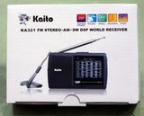 Kaito KA321 Pocket-Size 10-Band AM/FM Shortwave Radio with DSP (Digital Signal Processing), Black