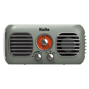 Kaito KA777 AM FM NOAA Weather Emergency Radio with Fan and Flashlight - Gray