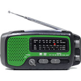 Kaito KA350 Voyager Trek Solar/Crank AM/FM/SW NOAA Weather Radio with 5-LED Flashlight, Green