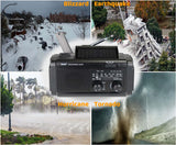 Kaito KA278 Emergency Weather Radio NOAA AM FM 4000mAh Power Bank Solar Crank - Black