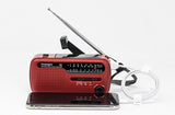 Kaito V1 Voyager Solar/Dynamo AM/FM/SW Emergency Radio with Cell Phone Charger and 3-LED Flashlight, Red