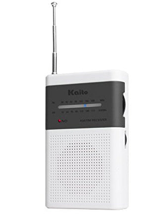 Kaito KA230 Pocket AM/FM Radio, White