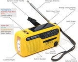 Kaito V2 Best NOAA and SW Portable Solar/Hand Crank AM/FM, Shortwave & NOAA Weather Emergency Radio with USB Cell Phone Charger & LED Flashlight, Yellow