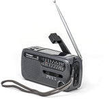 Kaito V1 Voyager Solar/Dynamo AM/FM/SW Emergency Radio with Cell Phone Charger and 3-LED Flashlight, Iron Gray
