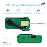 Kaito V2 Best NOAA and SW Portable Solar/Hand Crank AM/FM, Shortwave & NOAA Weather Emergency Radio with USB Cell Phone Charger & LED Flashlight, Yellow